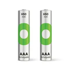 Gp Recyko 650 Mah R03 Aaa Şarjlı 2'li İnce Kalem Pil
