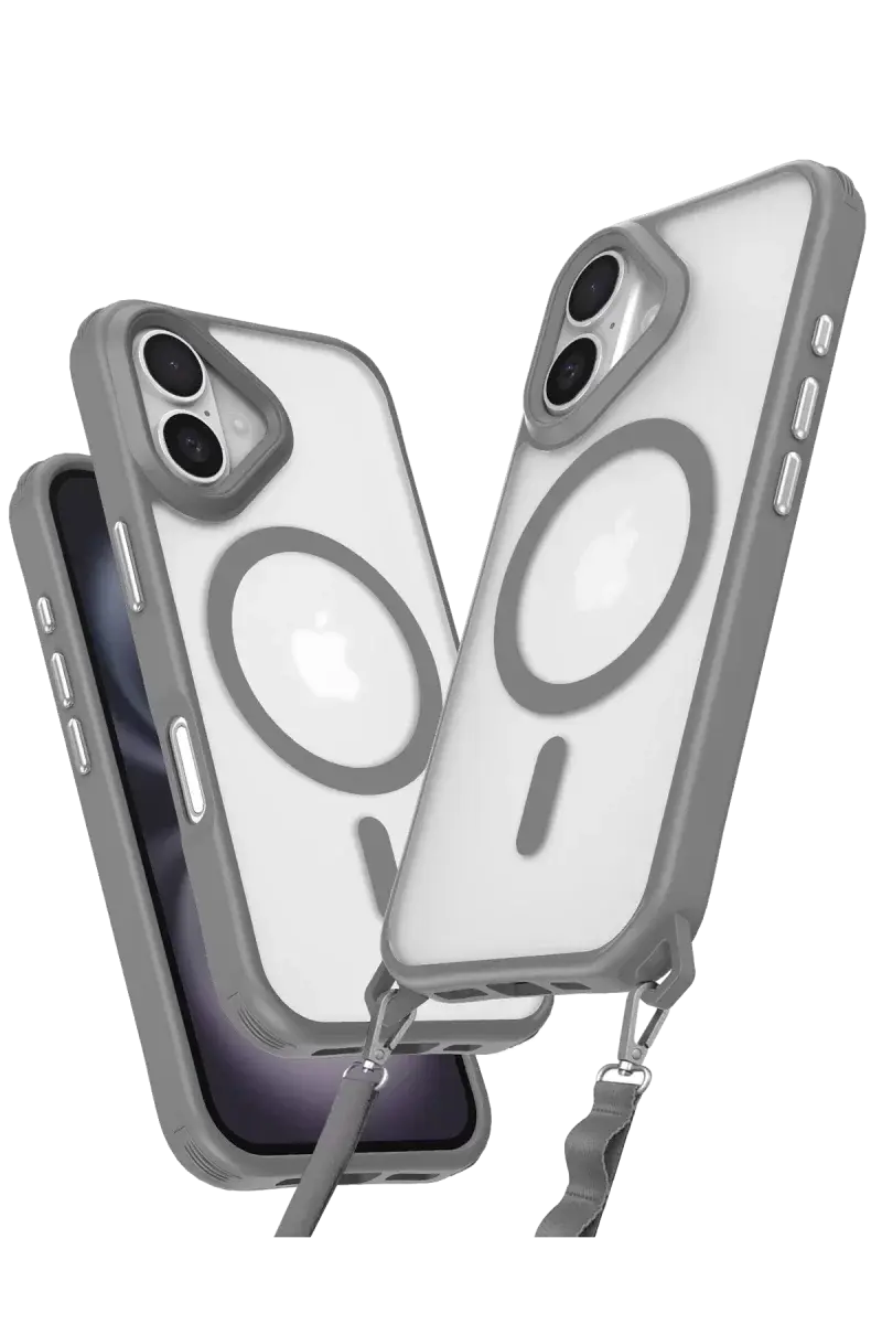 Newface İphone 16 Plus Kılıf Enka Magsafe Silikon Kılıf - Titan Gri