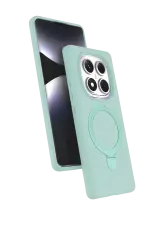 Newface Xiaomi Redmi Note 14 Pro 4g Regal Magsafe Standlı Kapak - Su Yeşili
