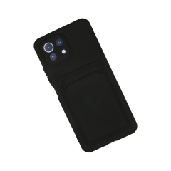 Xiaomi Mi 11 Kılıf Kelvin Kartvizitli Silikon - Siyah