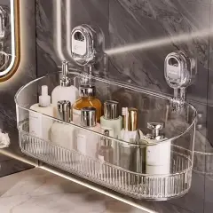 Sunup Sn-29266 Vantuzlu Şeffaf Banyo Mutfak Rafı Organizer