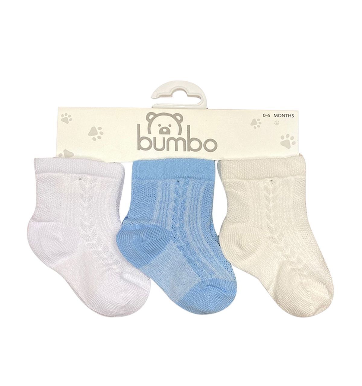 Bumbo 3Lü Bebek Çorabı 0-6 Ay - Renkli