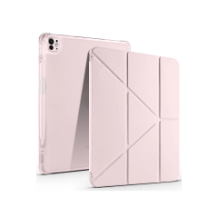 İpad Air 13 (2024) Kılıf Kalemlikli Mars Tablet Kılıfı - Rose Gold