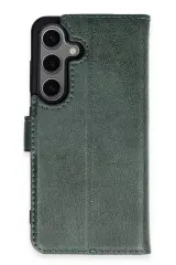 Newface Samsung Galaxy S24 Kılıf Trend S Plus Kapaklı Kılıf - Yeşil