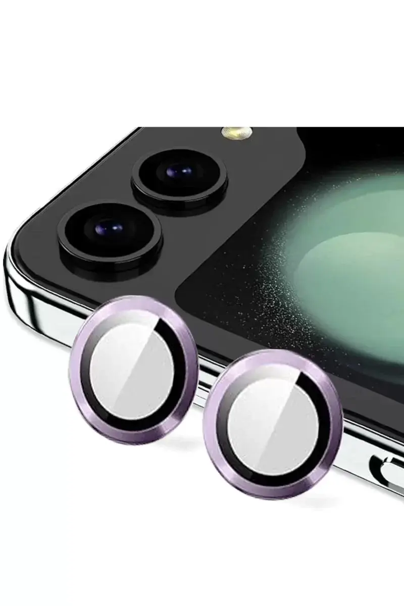 Newface Samsung Galaxy Z Flip 5 Valdez Metal Kamera Lens - Derin Mor