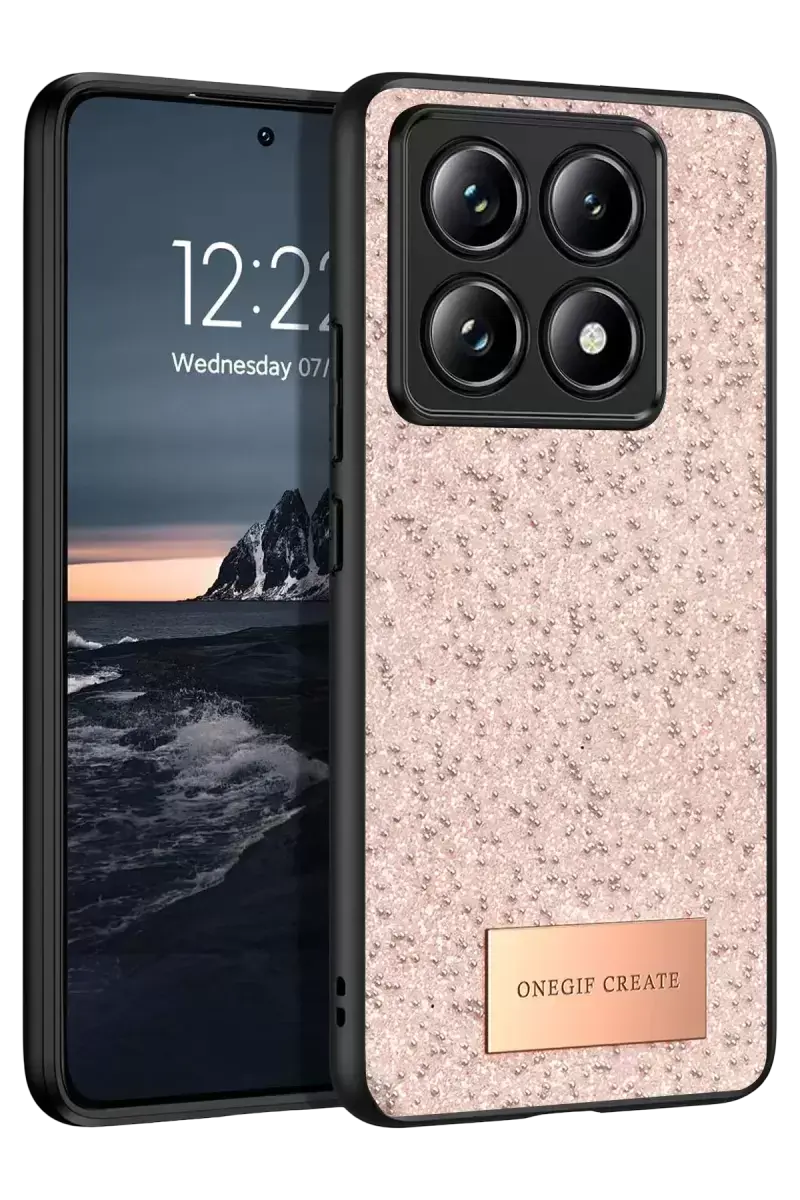 Onegif Xiaomi Mi 14t Pro Bright Simli Kapak - Pembe