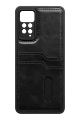 Newface Xiaomi Redmi Note 12 Pro 4g Kılıf Sara Kartvizitli Deri Kılıf - Siyah