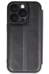 Newface Apple İphone 16 Pro Max Kılıf Flip Cover - Siyah