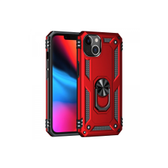 İphone 13 Kılıf Sofya Yüzüklü Silikon Kapak - Kırmızı