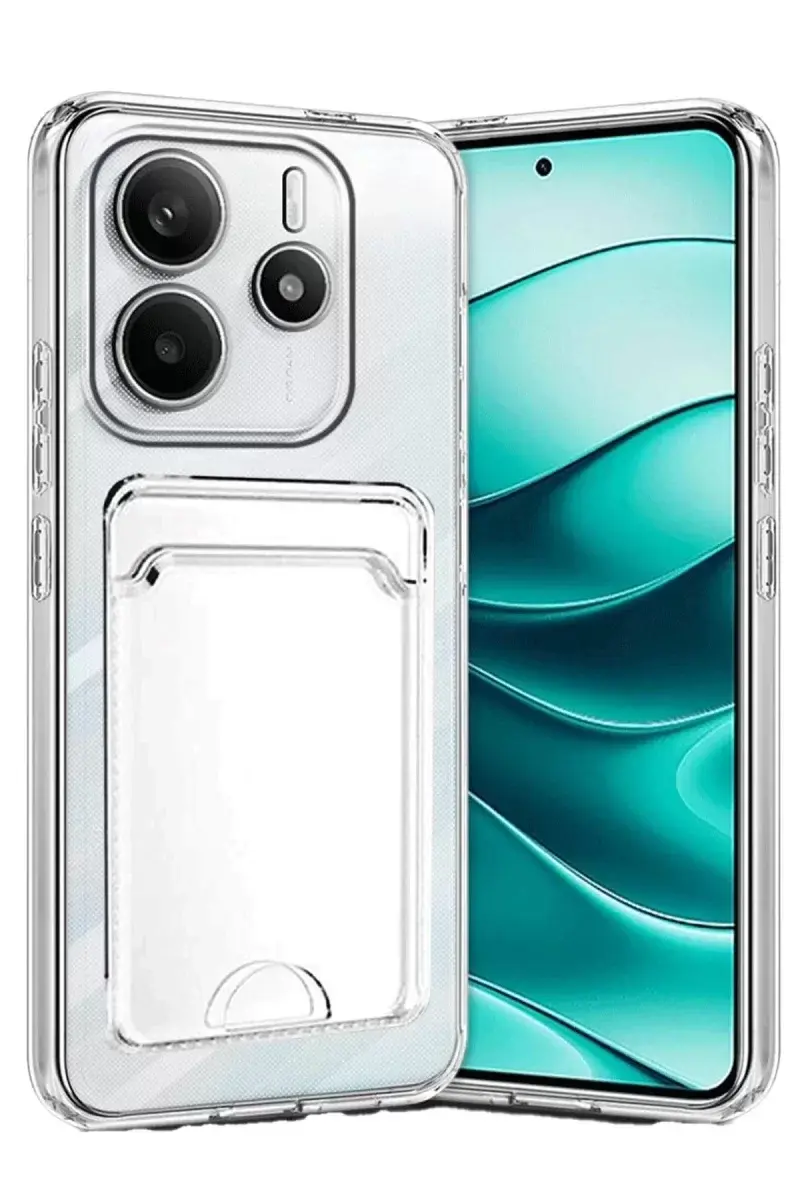 Newface Xiaomi Redmi Note 14 4g Kılıf Kart Şeffaf Silikon - Şeffaf