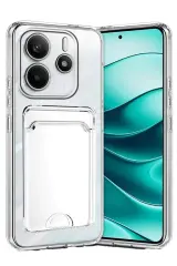 Newface Xiaomi Redmi Note 14 4g Kılıf Kart Şeffaf Silikon - Şeffaf