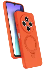 Newface Xiaomi Redmi 14c Regal Magsafe Standlı Kapak - Turuncu