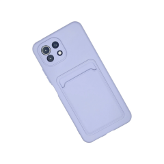 Xiaomi Mi 11 Kılıf Kelvin Kartvizitli Silikon - Lila