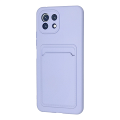 Xiaomi Mi 11 Kılıf Kelvin Kartvizitli Silikon - Lila