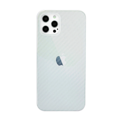 İphone 12 Pro Max Kılıf Karbon Pp Silikon - Şeffaf
