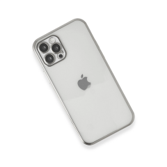 İphone 12 Pro Max Kılıf Razer Lensli Silikon - Gümüş