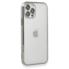 İphone 12 Pro Max Kılıf Razer Lensli Silikon - Gümüş