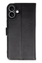 Newface İphone 16 Plus Kılıf Trend S Plus Kapaklı Kılıf - Siyah