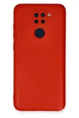 Newface Xiaomi Redmi Note 9 Kılıf Nano İçi Kadife Silikon - Kırmızı