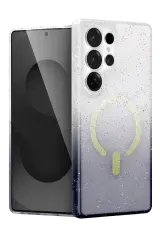 Newface Samsung Galaxy S25 Ultra Pummel Shiny Magsafe Kapak - Siyah