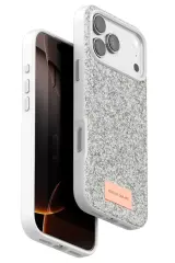 Onegif Apple İphone 17 Pro Max Bright Simli Kapak - Beyaz