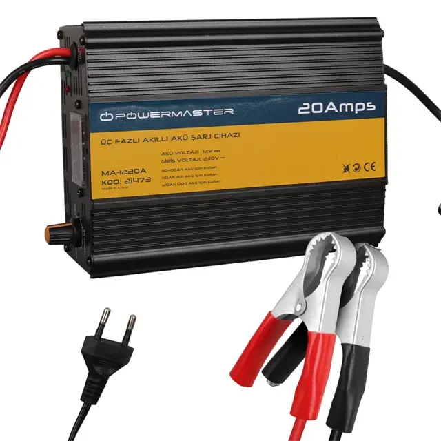 Powermaster Ma-1220a 12 Volt 20 Amper Akıllı Akü Şarj Cihazı