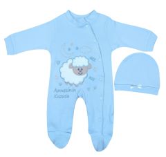 AyBaby AY102 Annesinin Kuzusu 2Li Bebek Tulum Yenidoğan - Mavi
