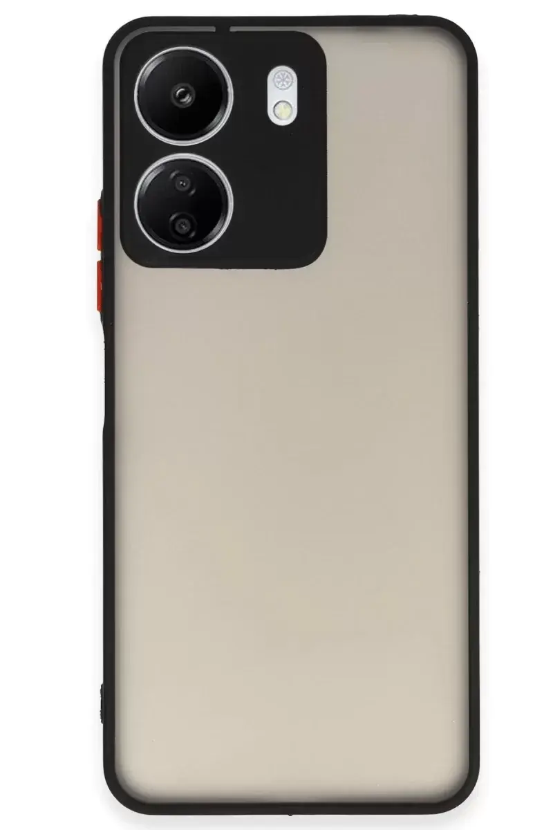 Newface Xiaomi Redmi 13c Kılıf Montreal Silikon Kapak - Siyah