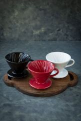 V60 02 Seramik Dripper - Beyaz