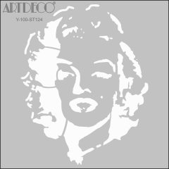 Stencil 30X30cm N:St-124 Marilyn Monreo