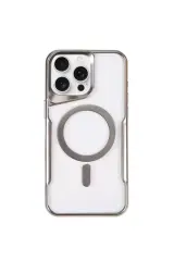 Newface İphone 14 Pro Kılıf Boyi Magsafe Silikon Kapak - Gümüş