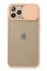 Newface İphone 11 Pro Kılıf Palm Buzlu Kamera Sürgülü Silikon - Pembe