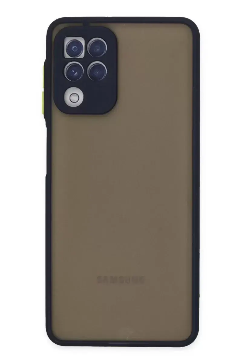 Newface Samsung Galaxy A22 Kılıf Montreal Silikon Kapak - Lacivert