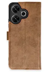 Newface Xiaomi Redmi 13 4g Kılıf Trend S Plus Kapaklı Kılıf - Taba