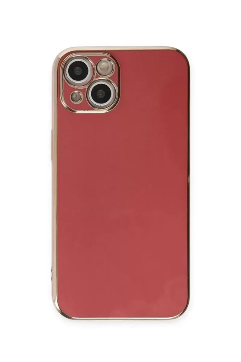 Newface İphone 15 Kılıf Volet Silikon - Kırmızı