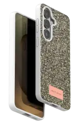 Onegif Samsung Galaxy S26 Bright Simli Kapak - Gold