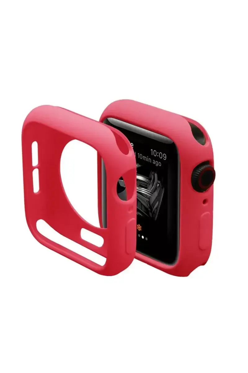 Newface Apple Watch 44mm Silikon Alt Kasa - Kırmızı