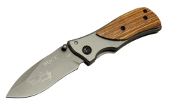 Buck Family X35 Kahverengi Kamp Çakı 15cm- Manuel, Kemerlikli, Ahşap Sap