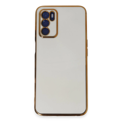 Oppo A16 Kılıf Volet Silikon - Beyaz