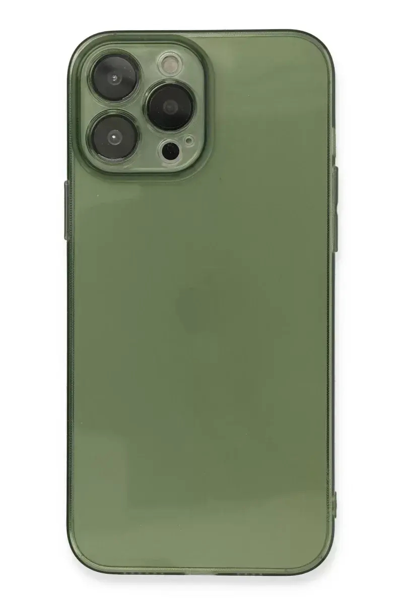 Newface İphone 13 Pro Kılıf Fly Lens Silikon - Yeşil