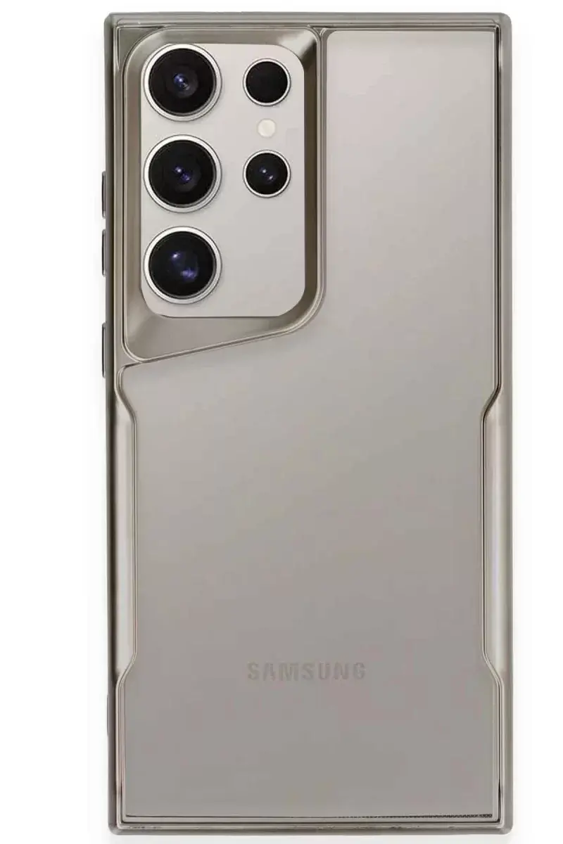 Newface Samsung Galaxy S25 Ultra Kılıf Boyi Silikon Kapak - Titan Gri