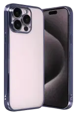 Newface Apple İphone 15 Pro Max Razer Lensli Silikon - Lacivert