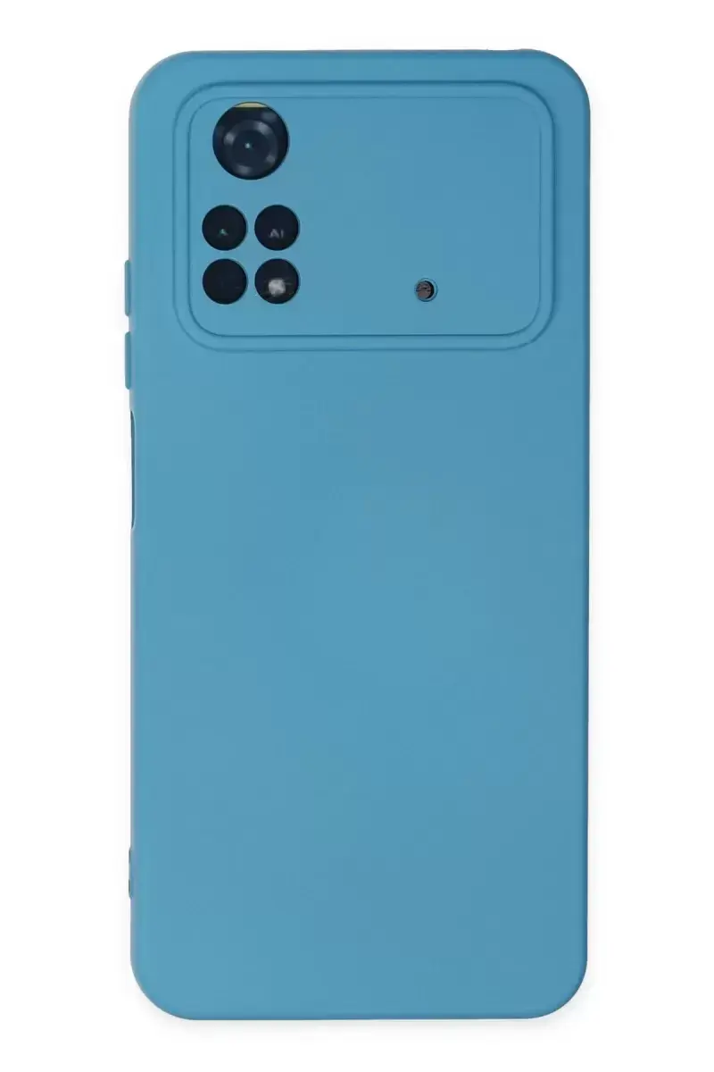 Newface Xiaomi Poco M4 Pro 4g Kılıf Nano İçi Kadife Silikon - Mavi