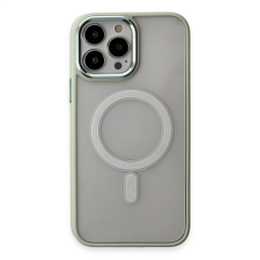İphone 15 Pro Max Kılıf Room Magneticsafe Silikon - Su Yeşili