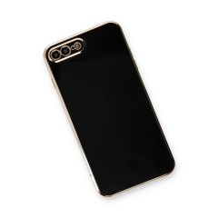 İphone 7 Plus Kılıf Volet Silikon - Siyah