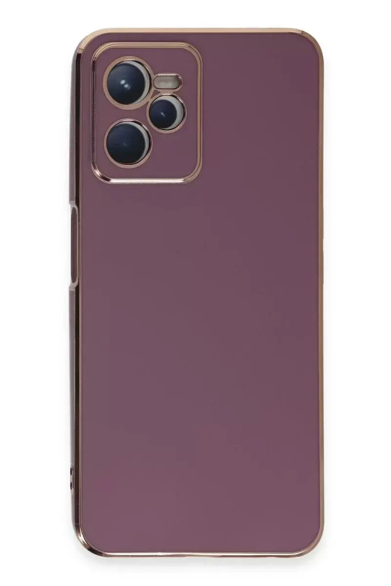 Newface Realme C35 Kılıf Volet Silikon - Mor