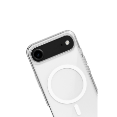İphone 17 Air Kılıf Magneticsafe Şeffaf Silikon - Şeffaf