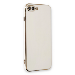 İphone 7 Plus Kılıf Volet Silikon - Beyaz