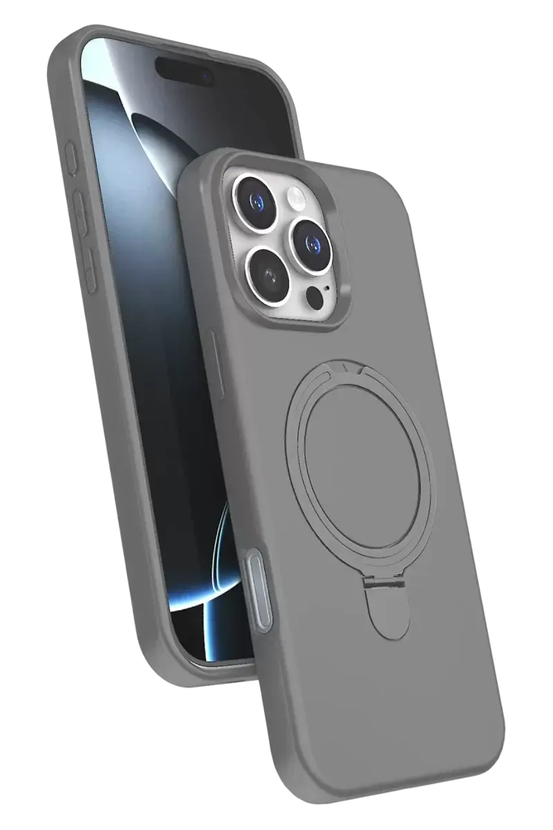 Newface Apple İphone 16 Pro Max Regal Magsafe Standlı Kapak - Titan Gri