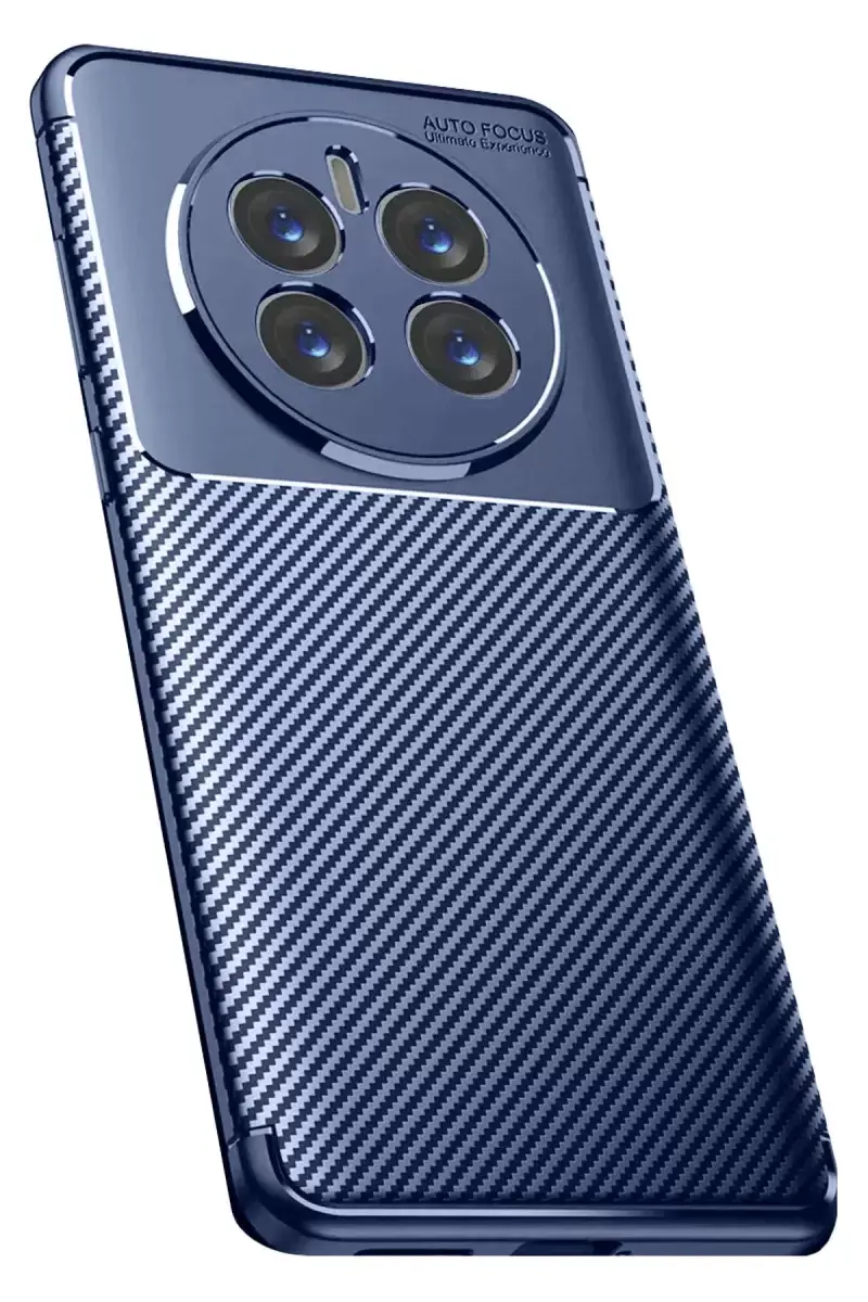 Newface Realme 12 Pro Plus Kılıf Auto Focus Karbon Kapak - Lacivert